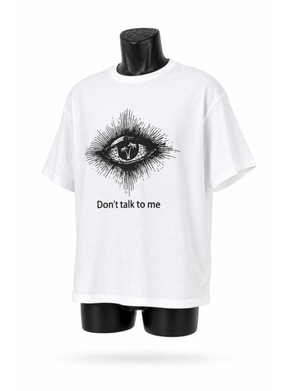 SHEIN White Men's Size Small White Graphic Tee Don't Talk To Me T-Shirt NWT